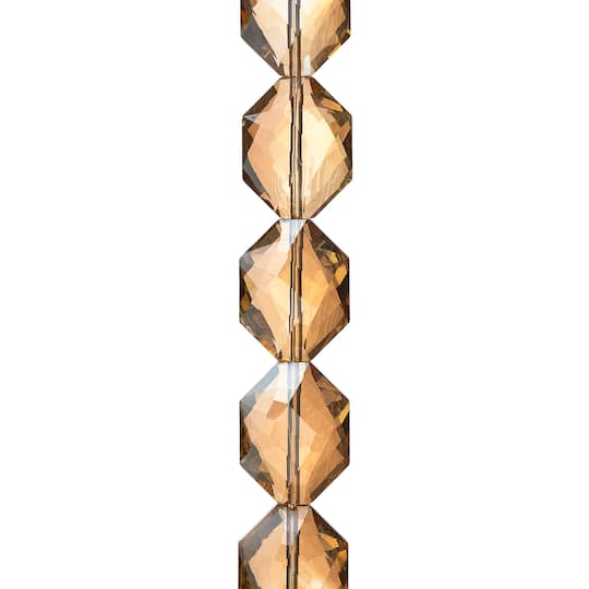 12 Packs: 9 ct. (108 total) Amber Oval Glass Beads, 18mm by Bead Landing™